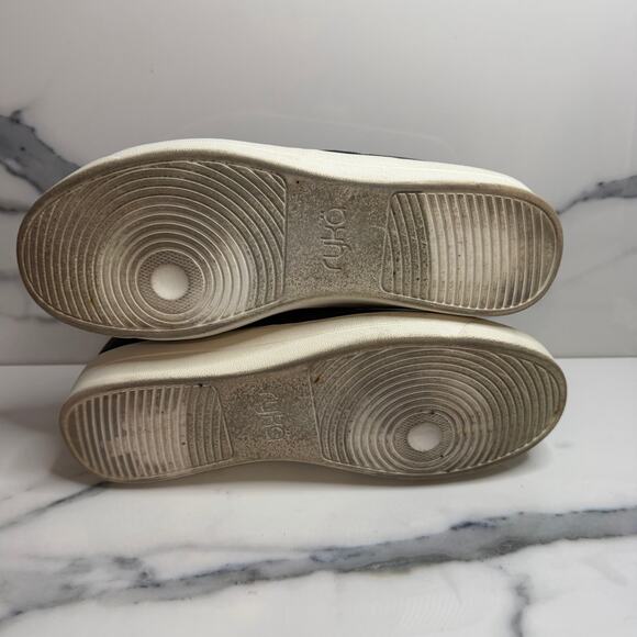 Ryka Wmns Black Faux Leather Vera Fashion Wedge Sneakers Sz 10 Comfort Slip-On - Picture 8 of 8